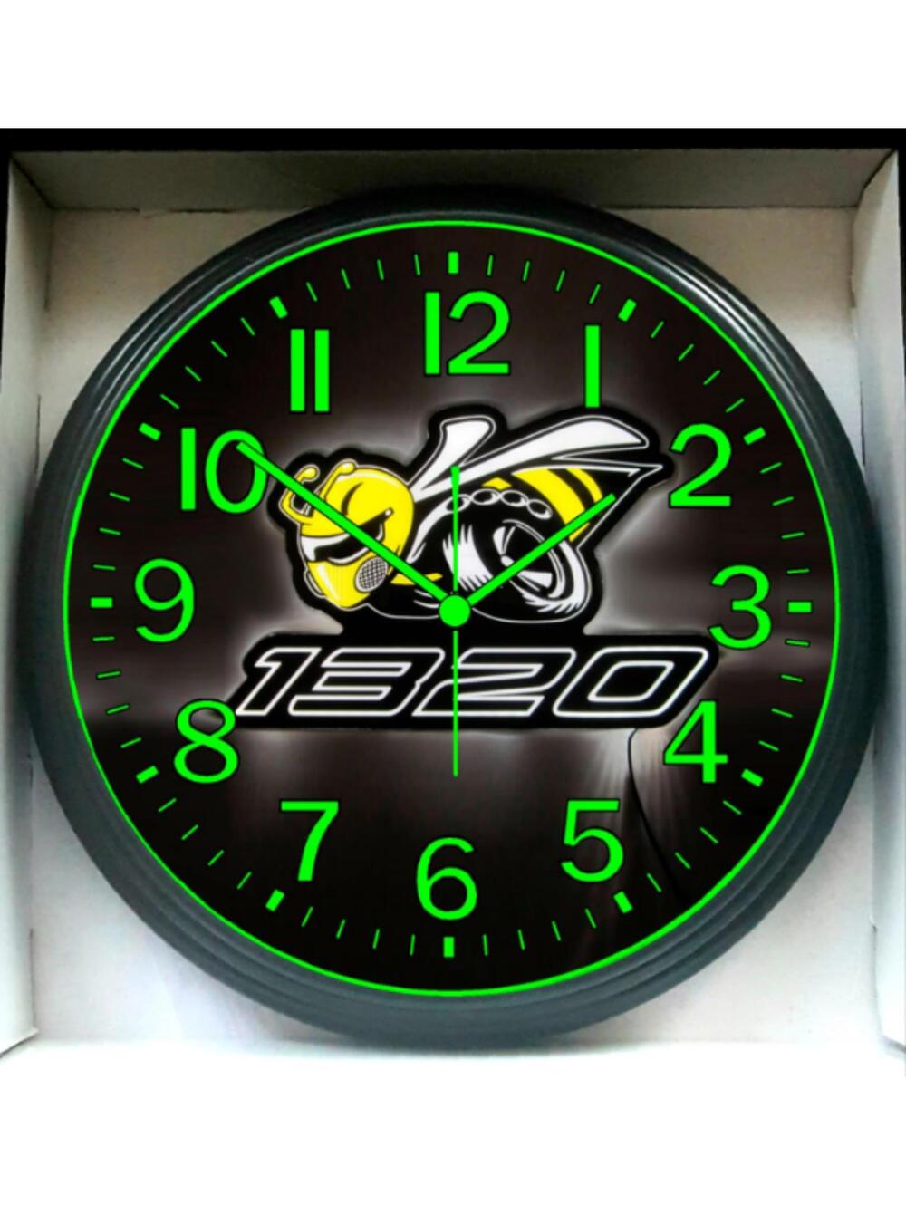 Super Beer 1320 Garage Shop Glow In The Dark Wall Clock New!